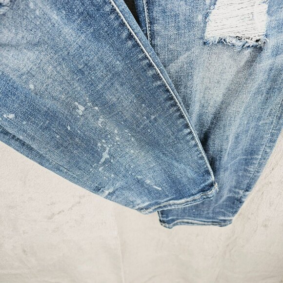 Judy Blue Jeans 22W Medium Wash Bleached Distressed Skinny Fit Stretch High Rise - Picture 7 of 14